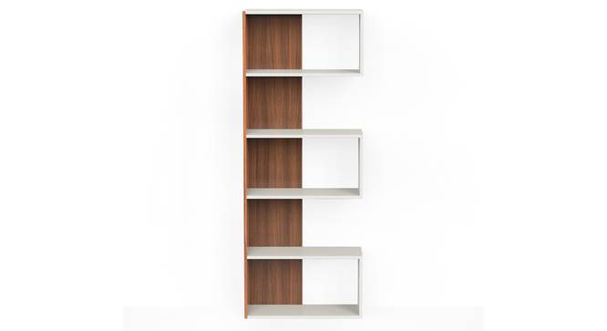 Novebuk Engineered Wood Book Rack (Walnut & White Finish) by Urban Ladder - - 