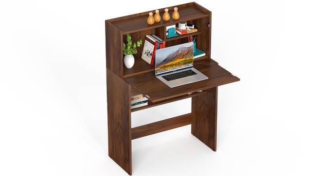 Karmiya Engineered Wood Study Table in brown maple (Brown Maple Finish) by Urban Ladder - - 