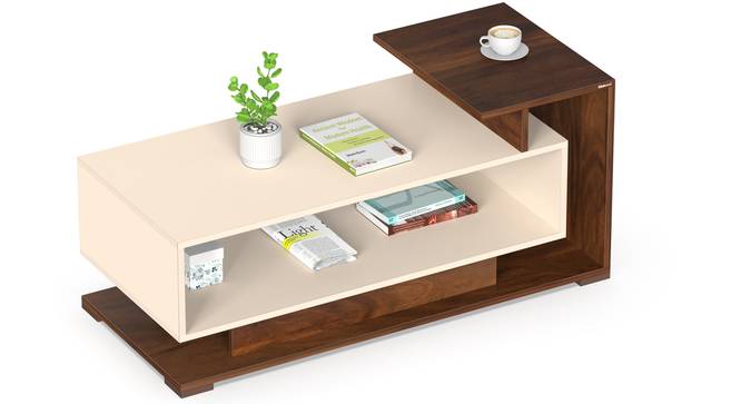 Declove Engineered Wood Coffee Table (Brown Maple & Beige Finish) by Urban Ladder - - 