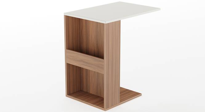 Ender Multipurpose Sofa Side End Table (Walnut & White Finish) by Urban Ladder - - 