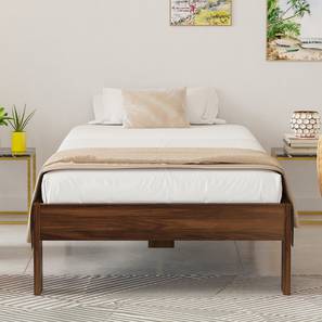 Roverb Engineered Wood Single Size Non Storage Bed in Brown Maple Finish-image-47