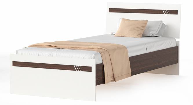Pollo Engineered Wood Single Bed Without Storage (Single Bed Size, Wenge & White Finish) by Urban Ladder - - 