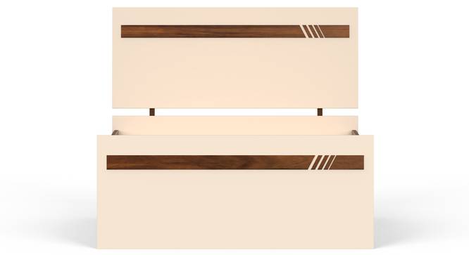 Pollo Engineered Wood Single Bed Without Storage (Single Bed Size, Brown Maple & Beige Finish) by Urban Ladder - - 