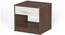 Oliver Engineered Wood Bed Side Table (Wenge & White Finish) by Urban Ladder - - 