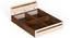 Pollo Engineered Wood King Size Bed with Box Storage (Queen Bed Size, Box Storage Type, Brown Maple & Beige Finish) by Urban Ladder - - 