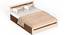 Pollo Engineered Wood King Size Bed with Box Storage (Queen Bed Size, Box Storage Type, Brown Maple & Beige Finish) by Urban Ladder - - 