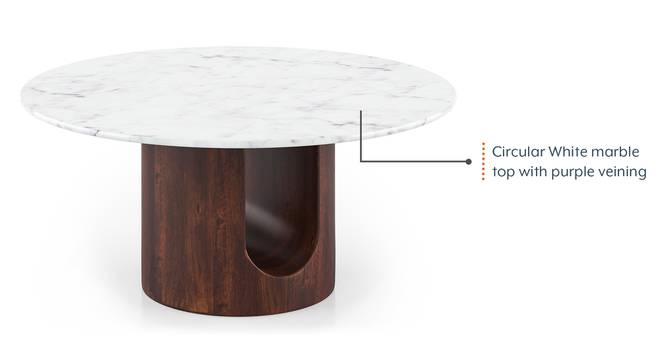 Orra Coffee Table with Marble Mango Walnut finish (Mango Walnut Finish) by Urban Ladder - - 