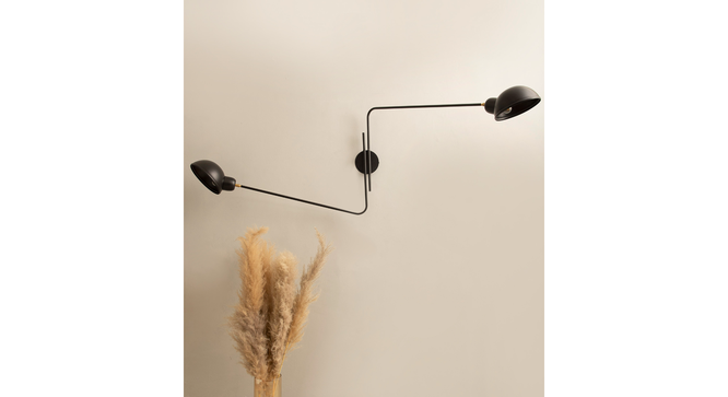 Kobuc Midcentury Modern Wall Sconce (Black) by Urban Ladder - - 