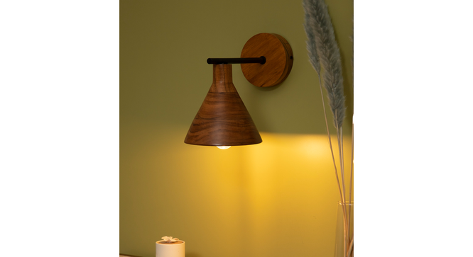 Tubino Wooden Wall Sconce (Brown) by Urban Ladder - - 