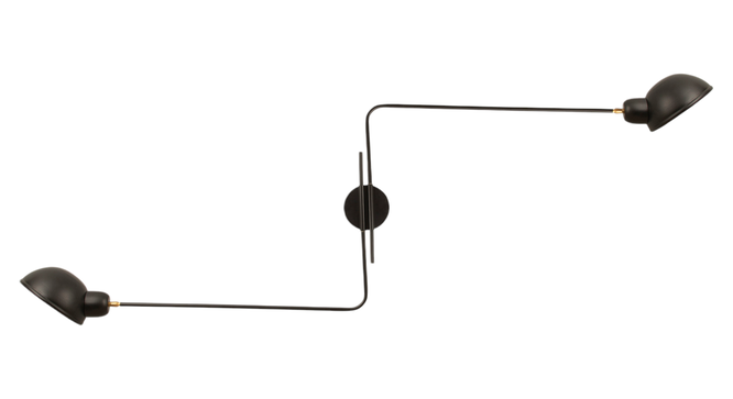 Kobuc Midcentury Modern Wall Sconce (Black) by Urban Ladder - - 
