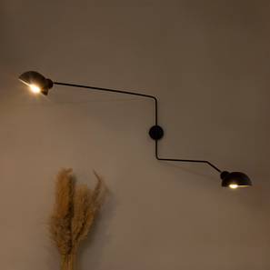 Wall Lights Collections Design Industrial Minimalist Simple Decoration Swing Arm (Black)