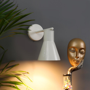 Art Deco White Metal Wall Light By SS Lightings