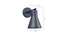 Art Deco Grey Metal Wall Light By SS Lightings (Grey) by Urban Ladder - - 