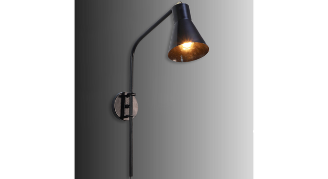Swing Black Metal Wall Light (Black) by Urban Ladder - - 