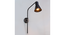 Swing Black Metal Wall Light (Black) by Urban Ladder - - 