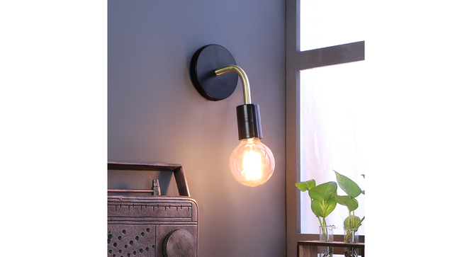Brass Black Metal Wall Light by SS Lightings (Black) by Urban Ladder - - 