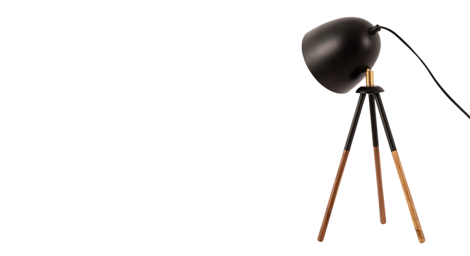 Teak Bud Desk Lamp Black (Black) by Urban Ladder - - 