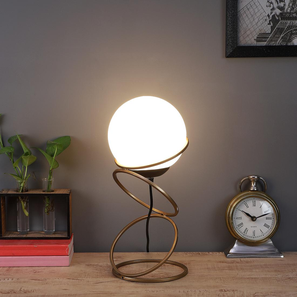shoppeefry Lucca Gold Table Lamp With Metal Base-picture-41