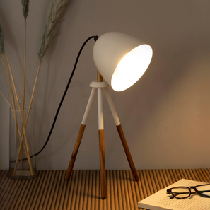shoppeefry Teak Bud Desk Lamp White-picture-40