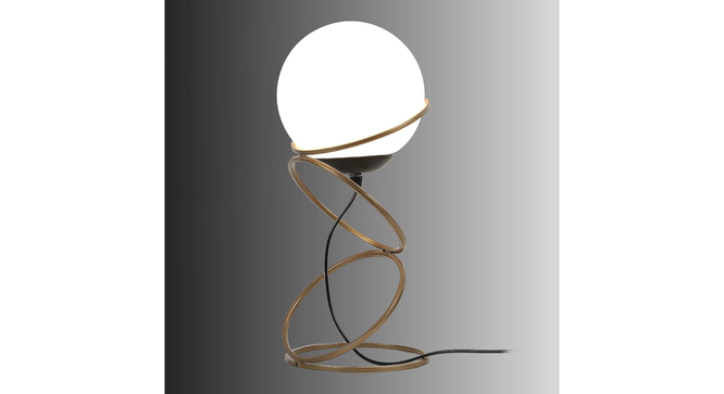 Lucca Gold Table Lamp With Metal Base (Gold) by Urban Ladder - - 