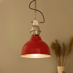 Ceramic Red Industrial Pendant Light-image-0