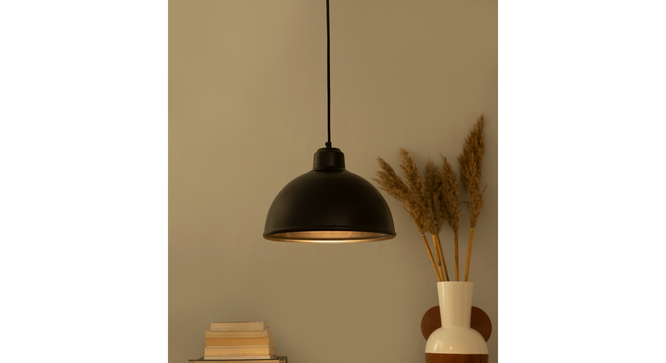 Dome Cork Pendant Light (Black) by Urban Ladder - - 