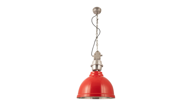 Ceramic Red Industrial Pendant Light (Red) by Urban Ladder - - 