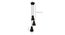 Bourouller Modern 3 Pendant Light (Black) by Urban Ladder - - 