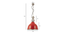 Ceramic Red Industrial Pendant Light (Red) by Urban Ladder - - 