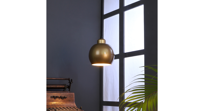 Gold Metal Hanging Light by SS Lightings (Gold) by Urban Ladder - - 