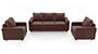Apollo Sofa Set (Burgundy, Leatherette Sofa Material, Compact Sofa Size, Firm Cushion Type, Regular Sofa Type, Master Sofa Component, Regular Back Type, Regular Back Height) by Urban Ladder - - 96588