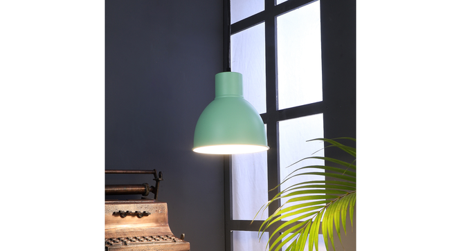 Opi Minimal Pastel Green Metal Single Hanging Lighting (Blue) by Urban Ladder - - 