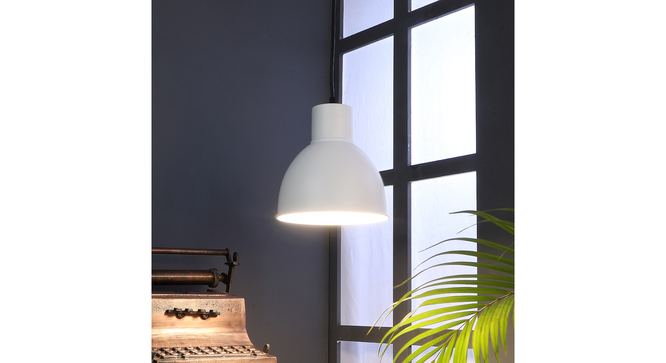 Opi Minimal Pastel White Metal Single Hanging Light by SS Lightings (White) by Urban Ladder - - 