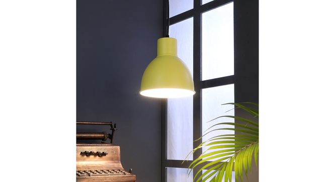 Opi Minimal Pastel Yellow Metal Single Hanging Lamp (Yellow) by Urban Ladder - - 