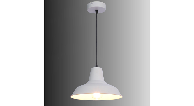 Opi Minimal Pastel White Metal Single Hanging Lamp Light (White) by Urban Ladder - - 