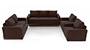 Apollo Sofa Set (Burgundy, Leatherette Sofa Material, Compact Sofa Size, Firm Cushion Type, Regular Sofa Type, Master Sofa Component, Regular Back Type, Regular Back Height) by Urban Ladder - - 96594