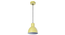 Opi Minimal Pastel Yellow Metal Single Hanging Lamp (Yellow) by Urban Ladder - - 