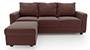 Apollo Sofa Set (Burgundy, Leatherette Sofa Material, Compact Sofa Size, Firm Cushion Type, Regular Sofa Type, Master Sofa Component, Regular Back Type, Regular Back Height) by Urban Ladder - - 96596