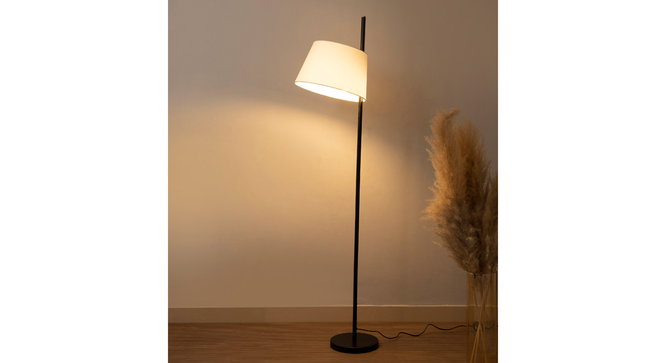 Nordic White Shade Floor Lamp (Black) by Urban Ladder - - 