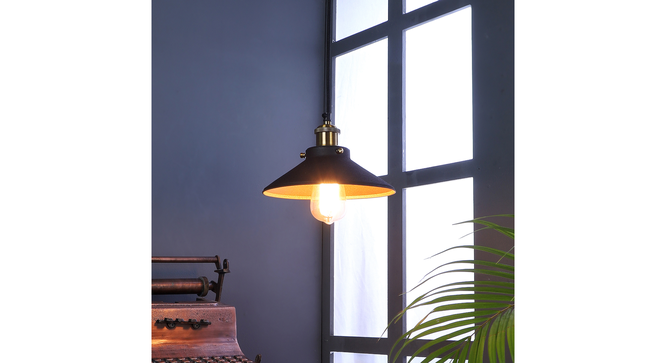 Nora Black Metal Single Hanging Light By Ss Lightings (Black) by Urban Ladder - - 