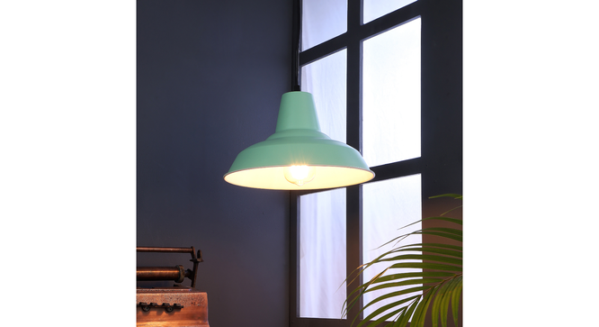 Opi Minimal Pastel Green Metal Single Hanging Light (Blue) by Urban Ladder - - 