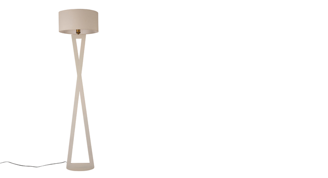 Hamptons White Metal Shade Club Floor Lamp with Metal Base (White) by Urban Ladder - - 
