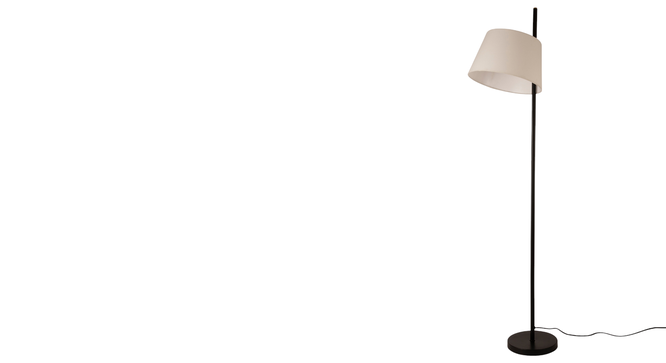 Nordic White Shade Floor Lamp (Black) by Urban Ladder - - 
