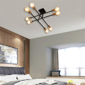 Chandeliers Design Eight Head Sputnik Black Mordern Chandelier (Black)