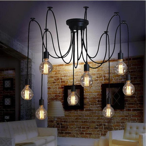 Chandeliers Design Mordern 8 Bulb Chandelier (Black)