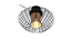 Salma 1 Head Black Mordern Chandelier (Black) by Urban Ladder - - 