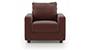 Apollo Sofa Set (Burgundy, Leatherette Sofa Material, Compact Sofa Size, Firm Cushion Type, Regular Sofa Type, Individual 1 Seater Sofa Component, Regular Back Type, Regular Back Height) by Urban Ladder - - 96606