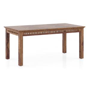 Oasis Dining Table Collections Design Fidora Solid Wood 6 Seater Dining Table in Teak Finish