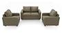 Apollo Sofa Set (Cappuccino, Leatherette Sofa Material, Compact Sofa Size, Firm Cushion Type, Regular Sofa Type, Master Sofa Component, Regular Back Type, Regular Back Height) by Urban Ladder - - 96623