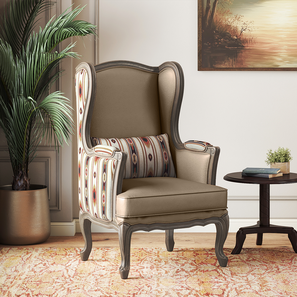 Urban Ladder Relax Chair Living Room Serai Solid Wood Lounge